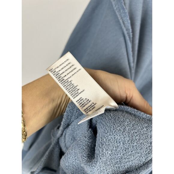 free people we the free camden sweatshirt XS blue long sleeve - Picture 6 of 10